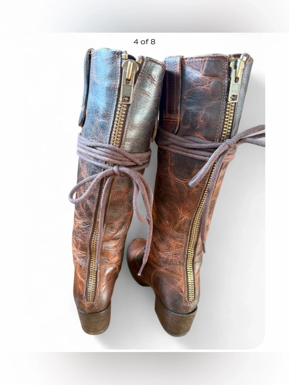 Freebird by Steven Grany Tall Leather Boots Cognac 7